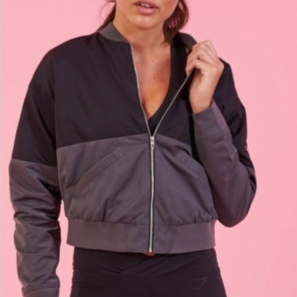 Gymshark Nikki Blackketter Black Bomber Jacket
